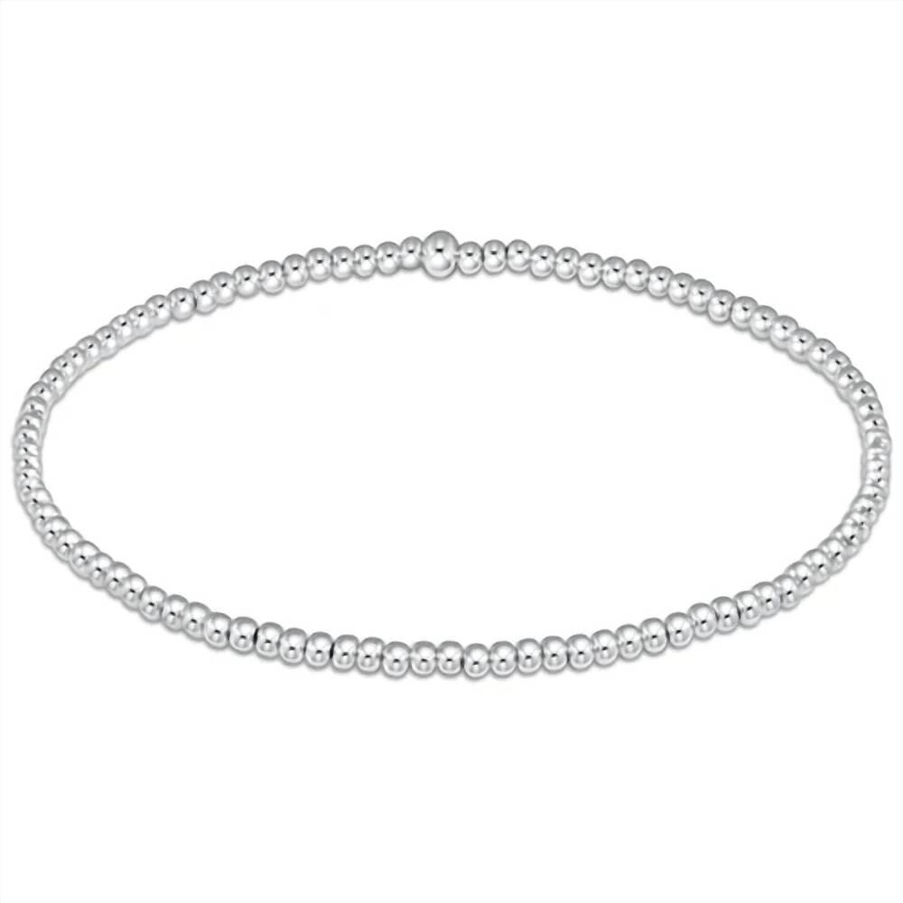 NEW ENEWTON women's classic 2mm bead bracelet in silver